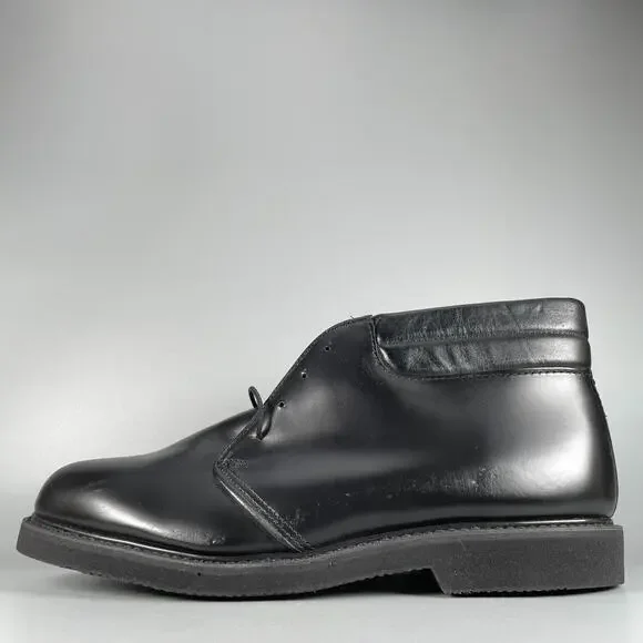 Bates Lites Men's Size 12 D Black Leather Chukka Ankle Boots Casual Lace Up EUC