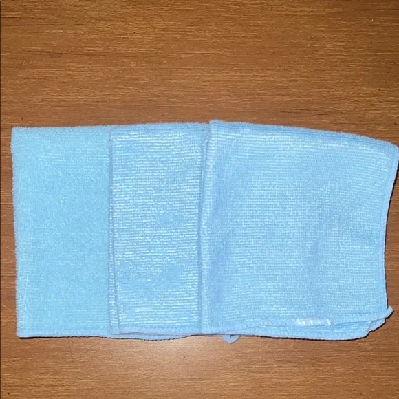 Light Blue Microfiber Facial Wash Cloths