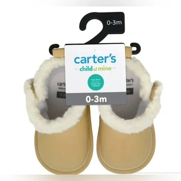 Carter's | Child of Mine Infant Girl Tan Faux Fur Boots