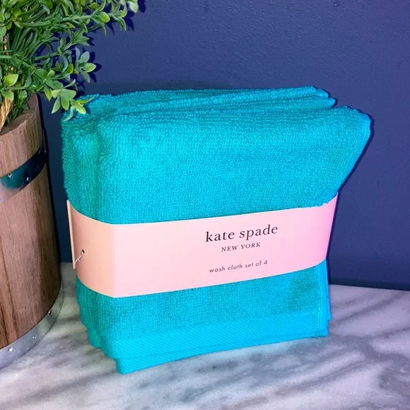 Kate spade washcloth set turquoise