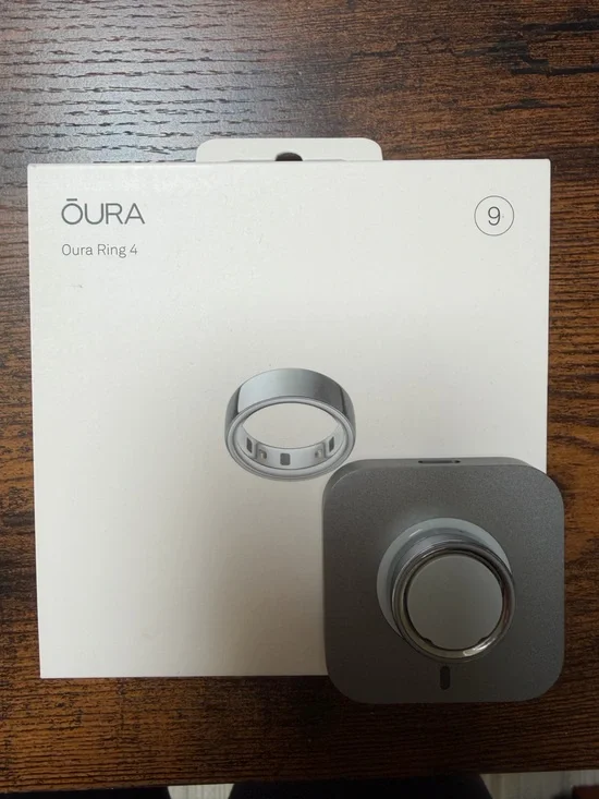Size 9 Oura Ring 4 — Silver gently used