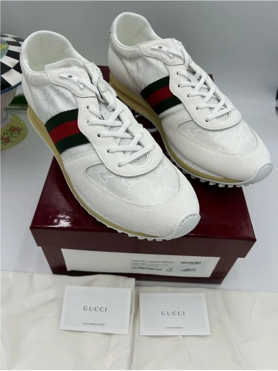 Men's Gucci Re-motion GG SNEAKERS . Size 12 fits 12.5