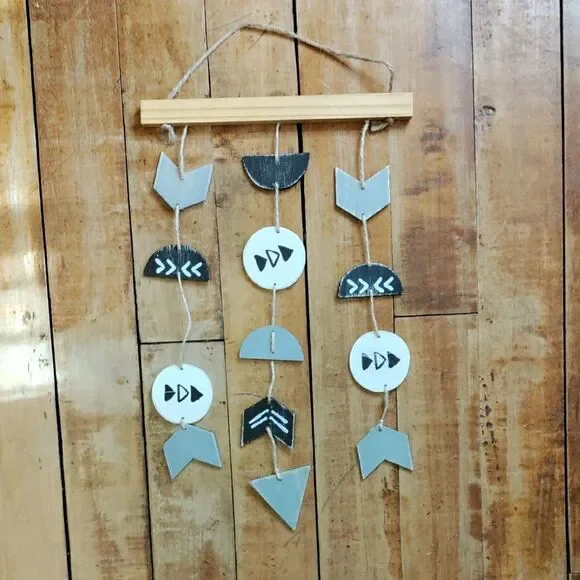 Rustic Gray and White Wall Hanging Decor Distressed Outdoor Camping Boys Room