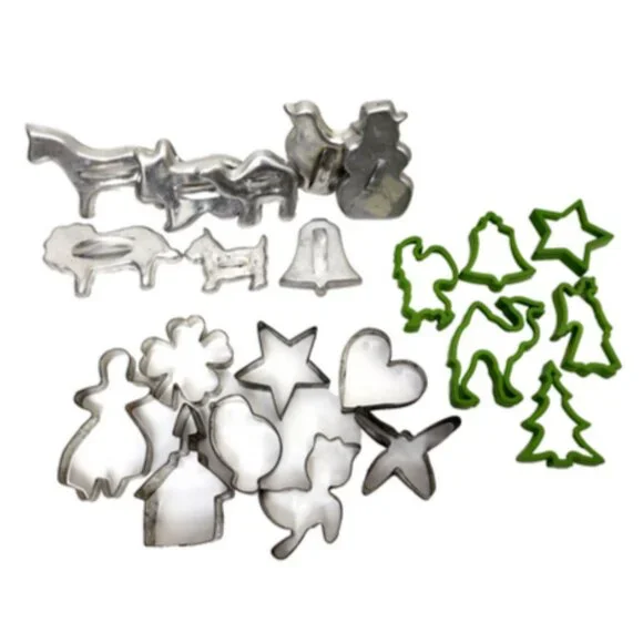 Antique Vintage Collectible Specialty Cookie Cutter Mixed Set