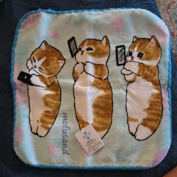 Cat Towel - Brown and White