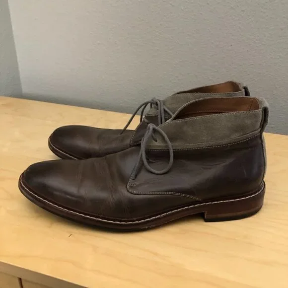 COLE HAAN Williams Brown Suede & Leather Chukka Boots Men's size 11.5 M