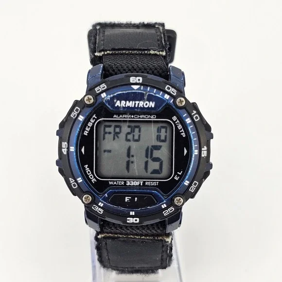 Armitron Men's Digital Sport Watch 41MM Black Nylon Band Working