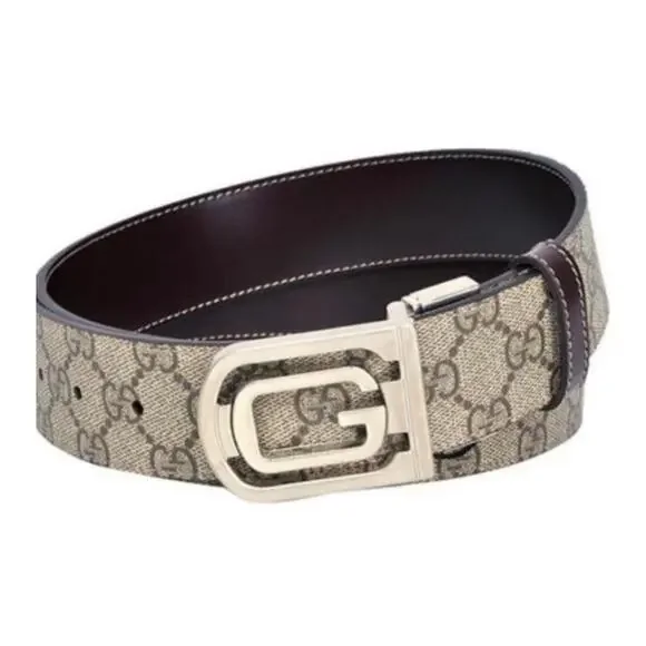 Men's Gucci GG Supreme belt with interlocking G buckle size 115 cm/46 inches