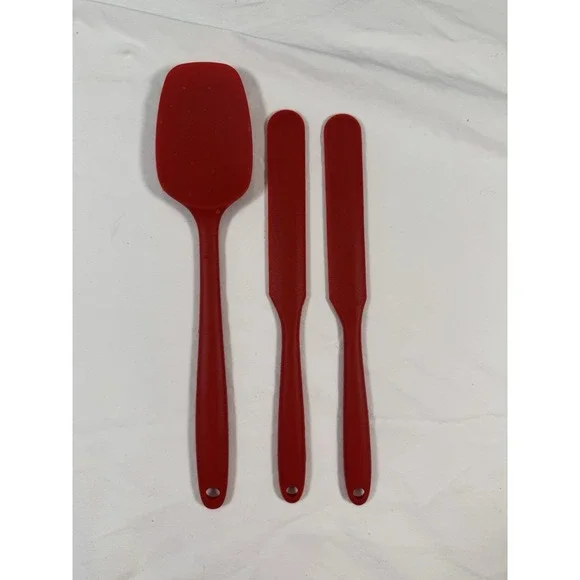 Heavy Duty Silicone Spatulas, Set of 3, Red