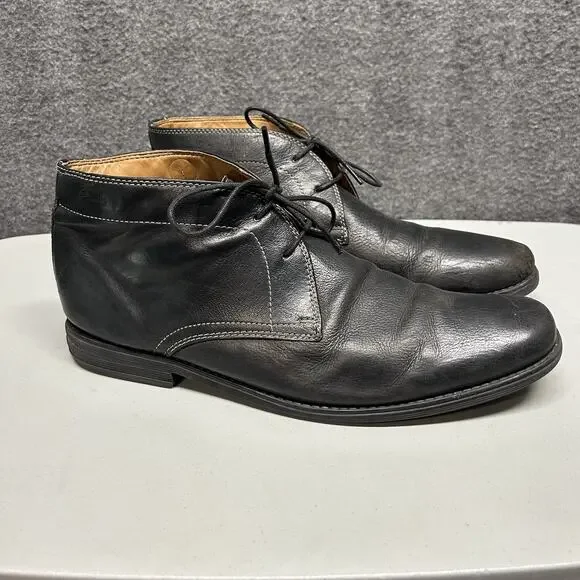 Clarks Desert Boot Lace Up Chukka‎ Beeswax Leather Mens size 13 M Black Shoe