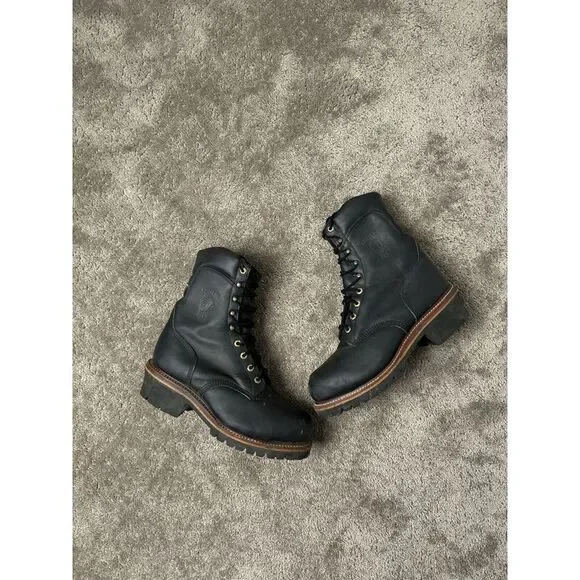 Vintage Chippewa 70-80s Handmade Logger Lineman Kunkidori no.2250 Union MEN US9