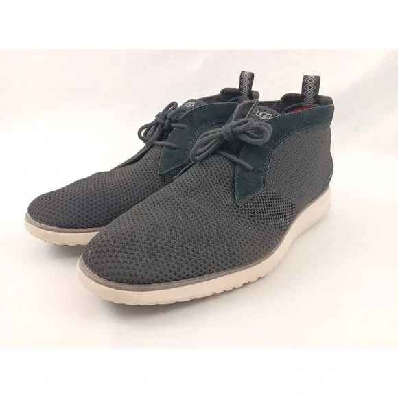 UGG‎ Hyperwave Men's Chukka Boots Black Mesh Suede Lace Up Treadlite Size 13