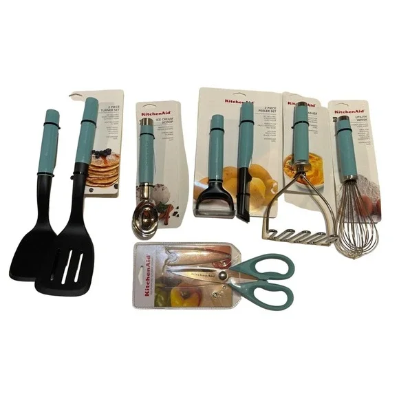KitchenAid Kitchen Tool 8 Pc Aqua Set New With Tags!