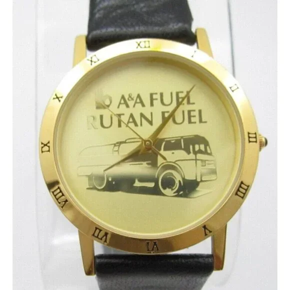 Men Image A&A Fuel Rutan Fuel Company Quartz WR Analog 33mm Round Watch (G579)