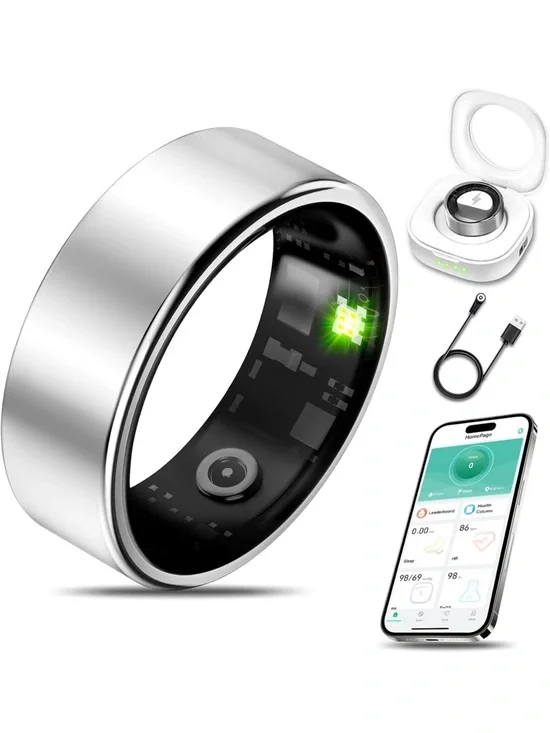 Smart Ring in Silver - Compatible with Mobile App brand new size 12