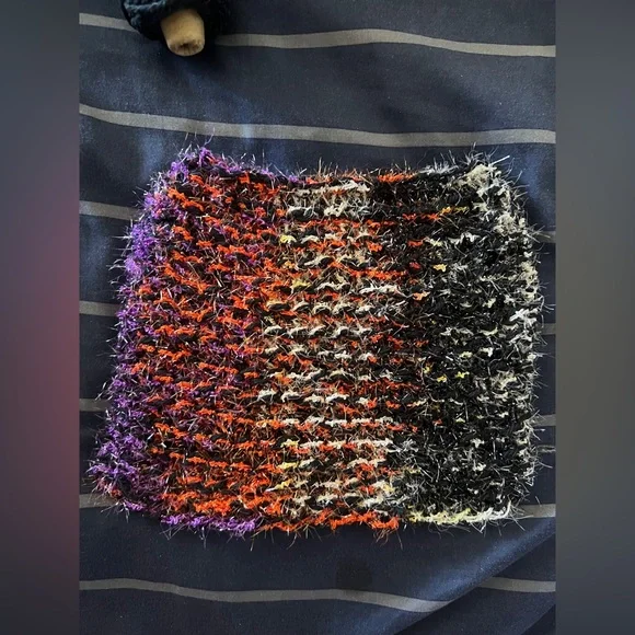 Halloween Themed Knitted Washcloth