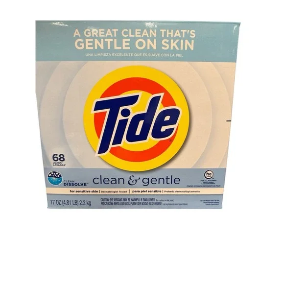 NEW Tide Free Clean & Gentle Powder Laundry Detergent 68 Loads 77 oz