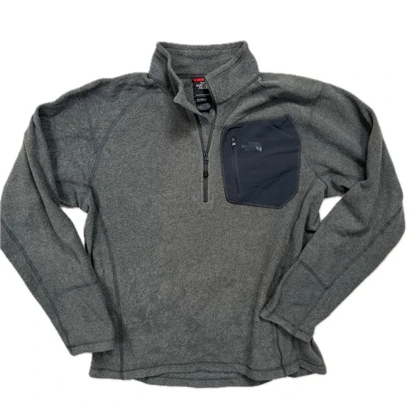 The North Face Men's Fleece Quarter Zip Pullover Gray‎ M