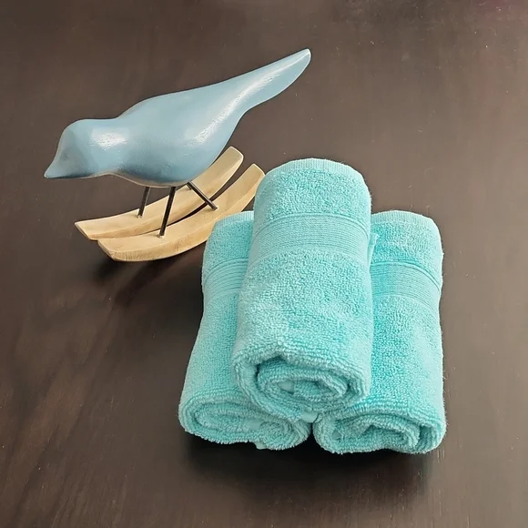 Pottery Barn Kids, set of 3 Washcloths NEW in Aqua color