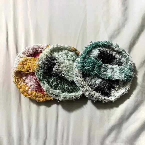 100% cotton handmade scrubby set