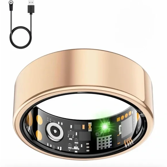 Smart Health Tracking Ring in Gold