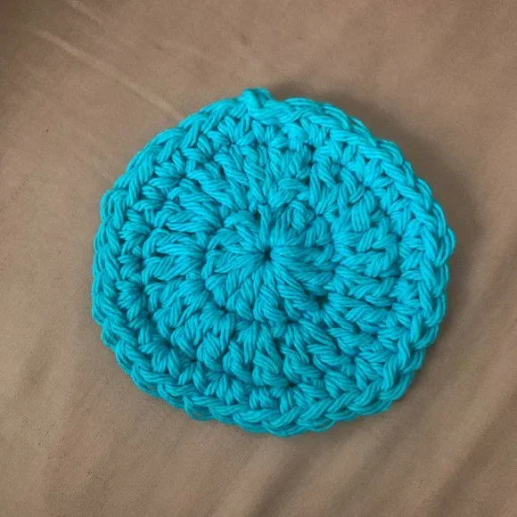 Handmade Crochet Face Scrubbie WITH EXFOLIATION side - 100% Cotton - 2 pack