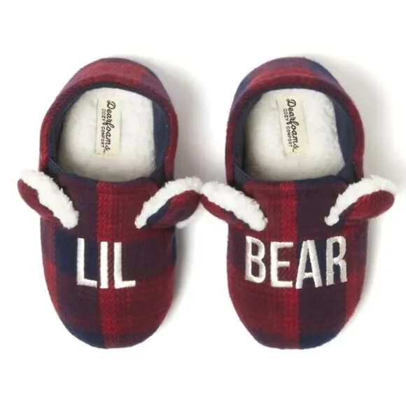 Dearfoams Cozy Comfort Kids Little Bear Classic Slippers Siz e 5/6