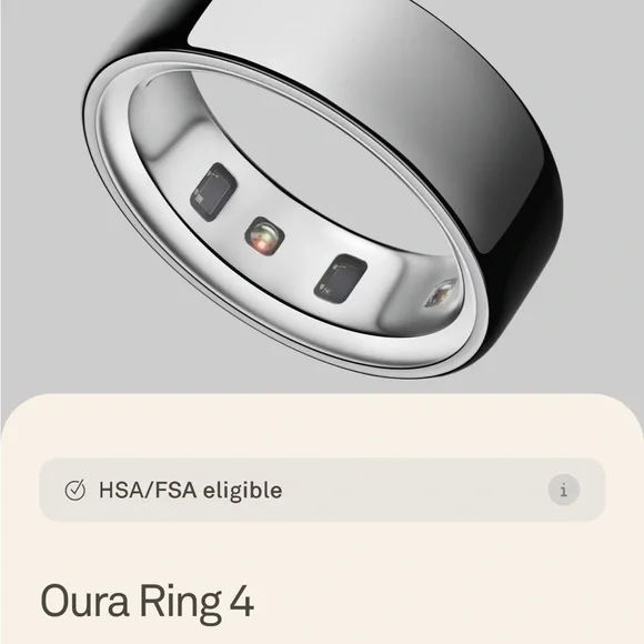 Oura Ring 4 - Black and Silver