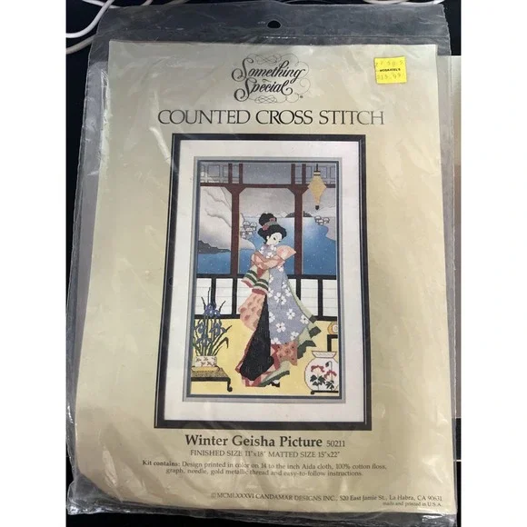 Something Special Counted Cross Stitch WINTER GEISHA PICTURE‎ 11