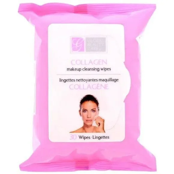 Global Beauty Care Collagen Makeup Cleaning Wipes, 30 Count Pack