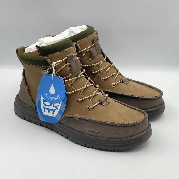 Hey Dude Bradley Classic Tumbled Nut Brown Chukka Boots Men's Size 9 44327-2AH