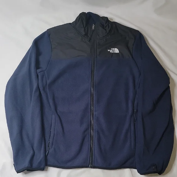 The North Face Navy & Black Full-Zip Fleece Jacket