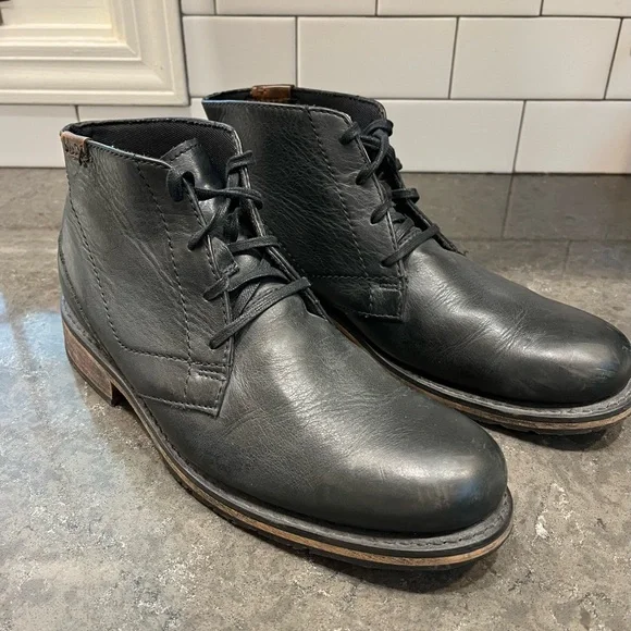 Harley-Davidson Black Leather Chukka style Motorcycle Boots, size 10