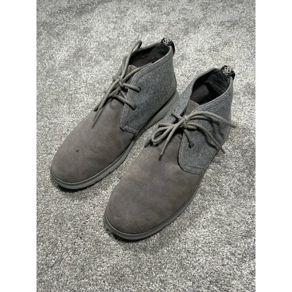 UGG Men's Chukka Boots Gray Suede Wool Lace Up Size 9 Casual Comfort