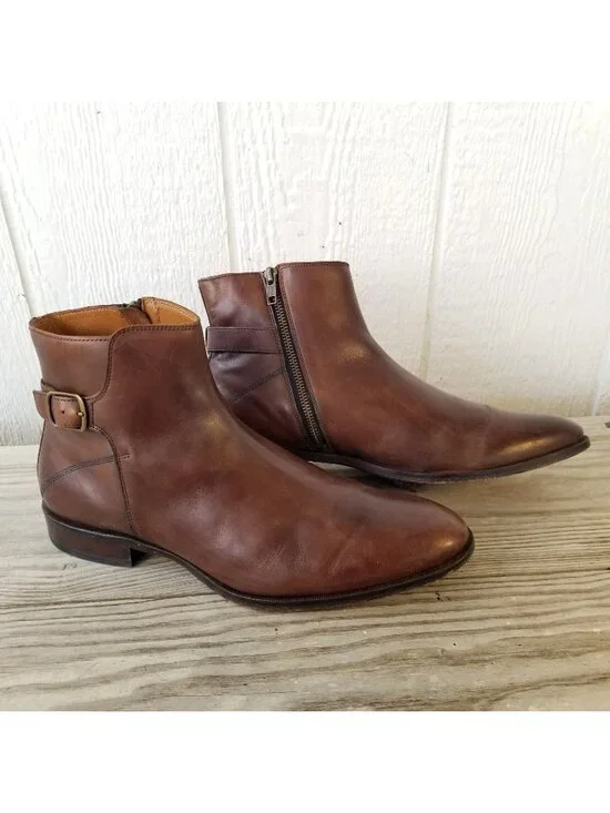Johnston and Murphy Lofting Buckle Monk Strap Chukka Boots 11 M 592208