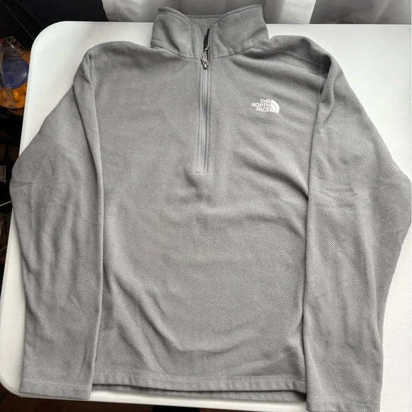 The North Face Gray‎ Zip Up Sweater with Standing Collar