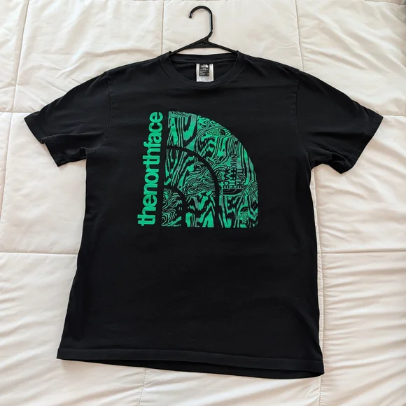 The North Face Black T-Shirt with Green Graphic
