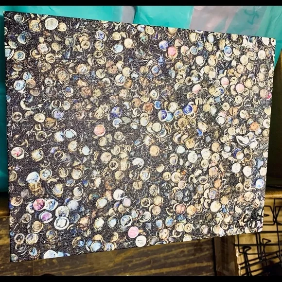 11x14 Original Signed Print on Canvas “Bottlecaps”