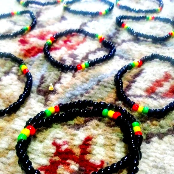 Rastafarian ankle bracelets or bracelets 3pice