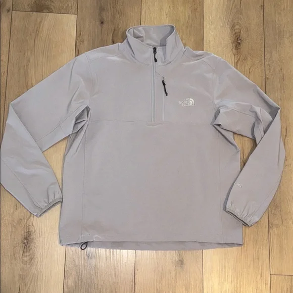 The North Face Light Gray Half-Zip Pullover jacket