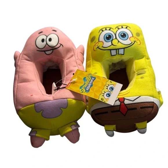Nickelodeon Spongebob Patrick Boys Youth‎ Slippers Shoes Size 11 12
