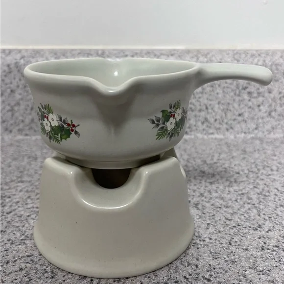 Pfaltzgraff Christmas Heirloom Pattern Sauce Warmer, Potpourri Warmer