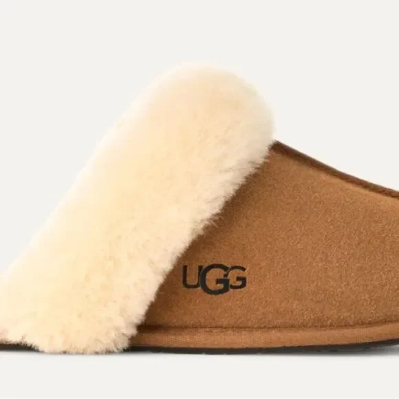 UGG Brown Slippers with Cream Shearling