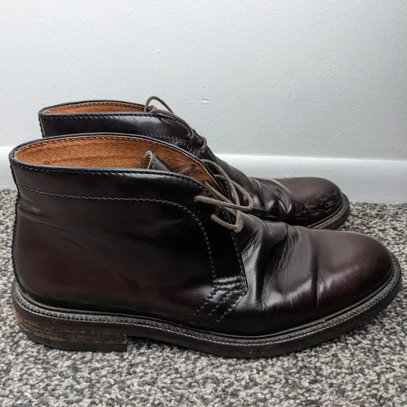 J Crew Chukka Boots Leather Ankle Brown Mens Size 11.5 89021 Romania Made