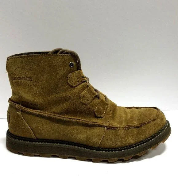 Sorel Mens Madson Caribou Suede Waterproof Boots, Size 8.5 M