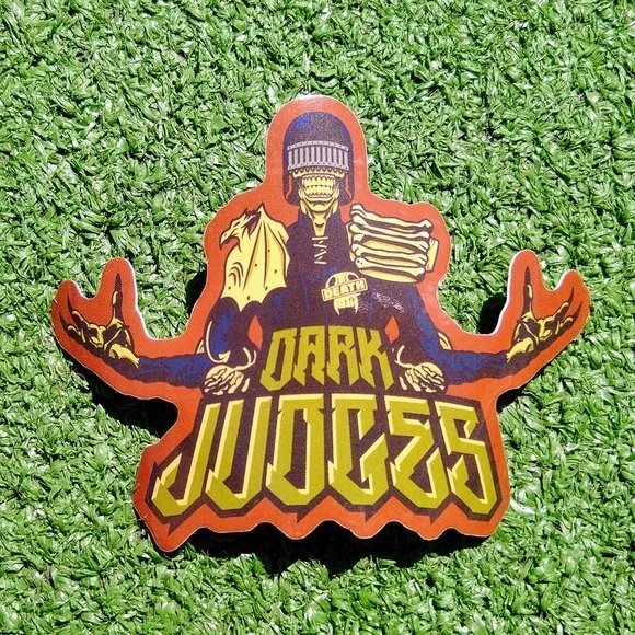 Judgement Day Dredd-Dark Judge: Fear/Death/Fire/Mortis Zombie Decal/Sticker New