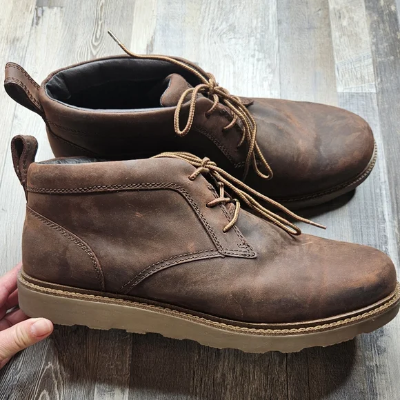Duluth Trading Co Men's Size 13 W Brown Leather Boots Lace Up