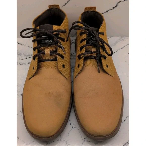 Timberland Groveton Chukka‎ Sneakers Mens 11.5 Suede Canvas Tan Lightweight Boot