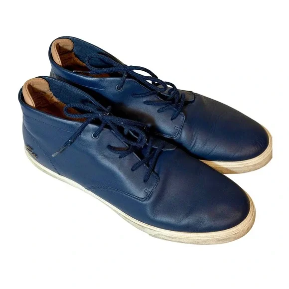 Lacoste Espere‎ Chukka 317 1 Ankle Boots Sneaker Mens 13 Blue Leather Lace Up