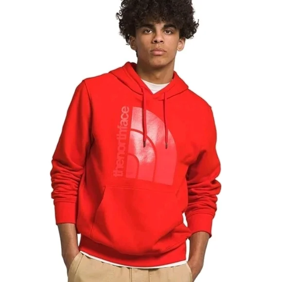 The North Face Men's Jumbo Half Dome Hoodie Fiery Red Size M